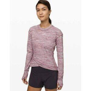 Lululemon Close to Crossing Long Sleeve *Rulu Space Dye Camo Plumful Small EUC